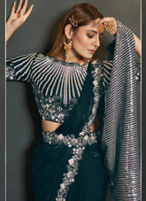 Glorious Looking Saree in Blue Colour